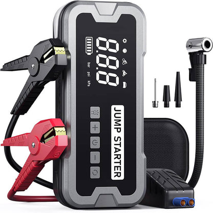 Jump Starter Auto Multifuncțional cu Compresor de Aer, Power Bank și Lanternă
